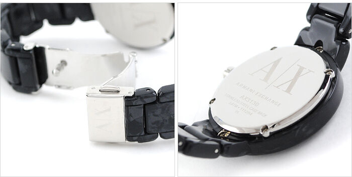 ARMANI EXCHANGE LADIE'S BLACK MULTI AX LOGO DIAL WATCH AX3130