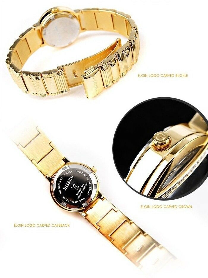 ELGIN LUXURY LADIE'S TOP STYLE ELEGANT CRYSTALS WATCH EG460