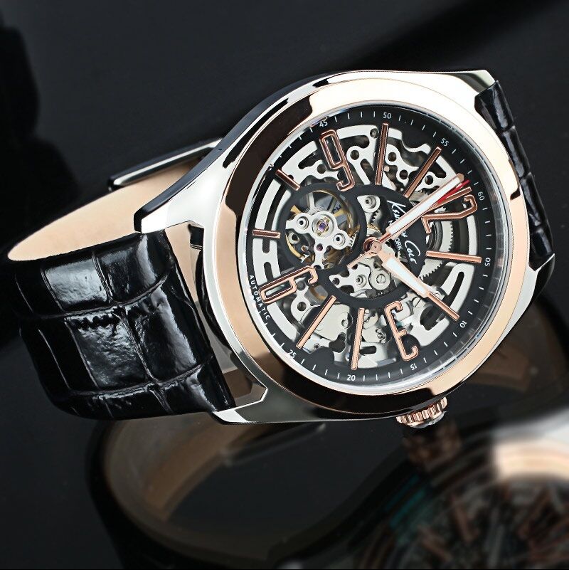 KENNETH COLE MEN'S CLASSIC AUTOMATIC SKELETON LUXURY WATCH KC1792