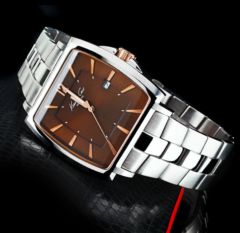 KENNETH COLE MEN'S BROWN WITH ROSE GOLD COLLECTION WATCH KC3955