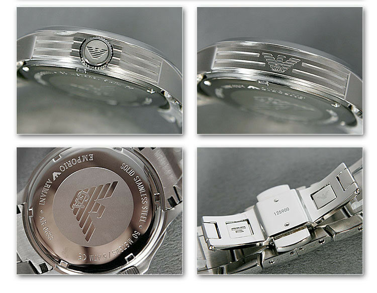 EMPORIO ARMANI MEN'S PREMIUM CLASSIC SILVER ROUND WATCH AR0633