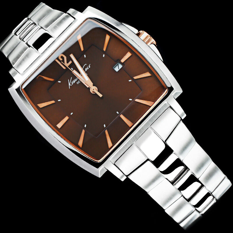 KENNETH COLE MEN'S BROWN WITH ROSE GOLD COLLECTION WATCH KC3955