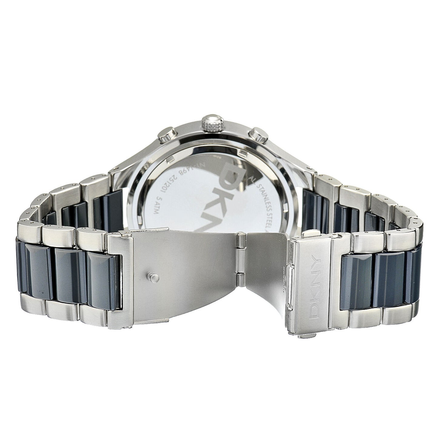 DKNY MEN'S CHRONOGRAPH BLUE CERAMIC COLLECTION WATCH NY1498