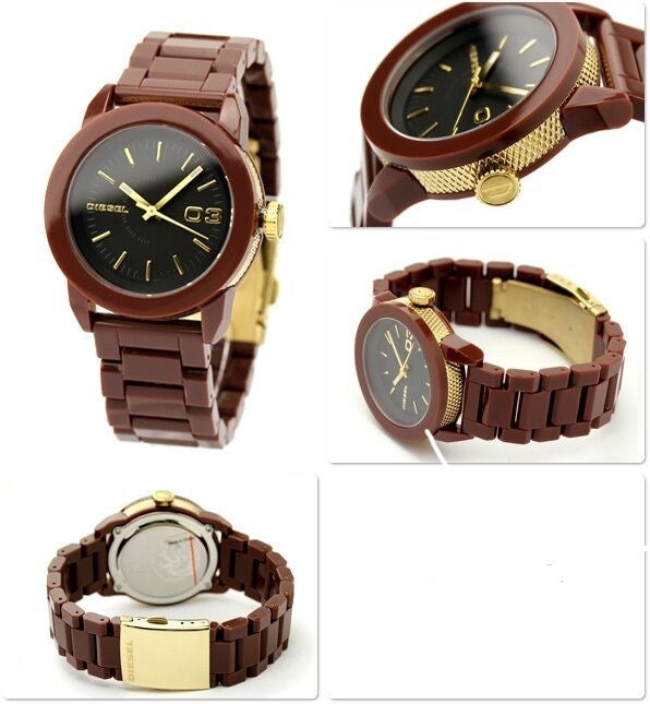 DIESEL LADIE'S RESIN BROWN SUPER FEMALE SILVER WATCH DZ5261