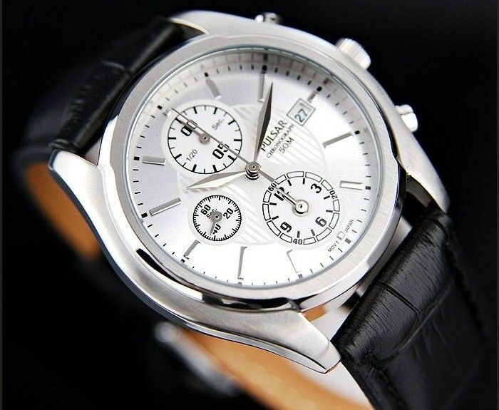 SEIKO PULSAR MEN'S DRESS COLLECTION CHRONOGRPAH WATCH PF8253