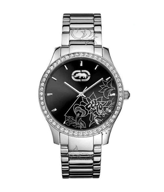 MARC ECKO LADIE'S SPECIAL CRYSTALS AND FLORAL DIAL WATCH E11597L1