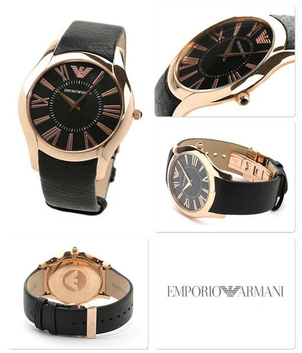 EMPORIO ARMANI MEN'S CLASSIC ROSE GOLD SUPER SLIM WATCH AR2043