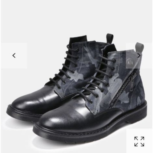 A/X Armani Exchange Men Camouflage Street Style Boots