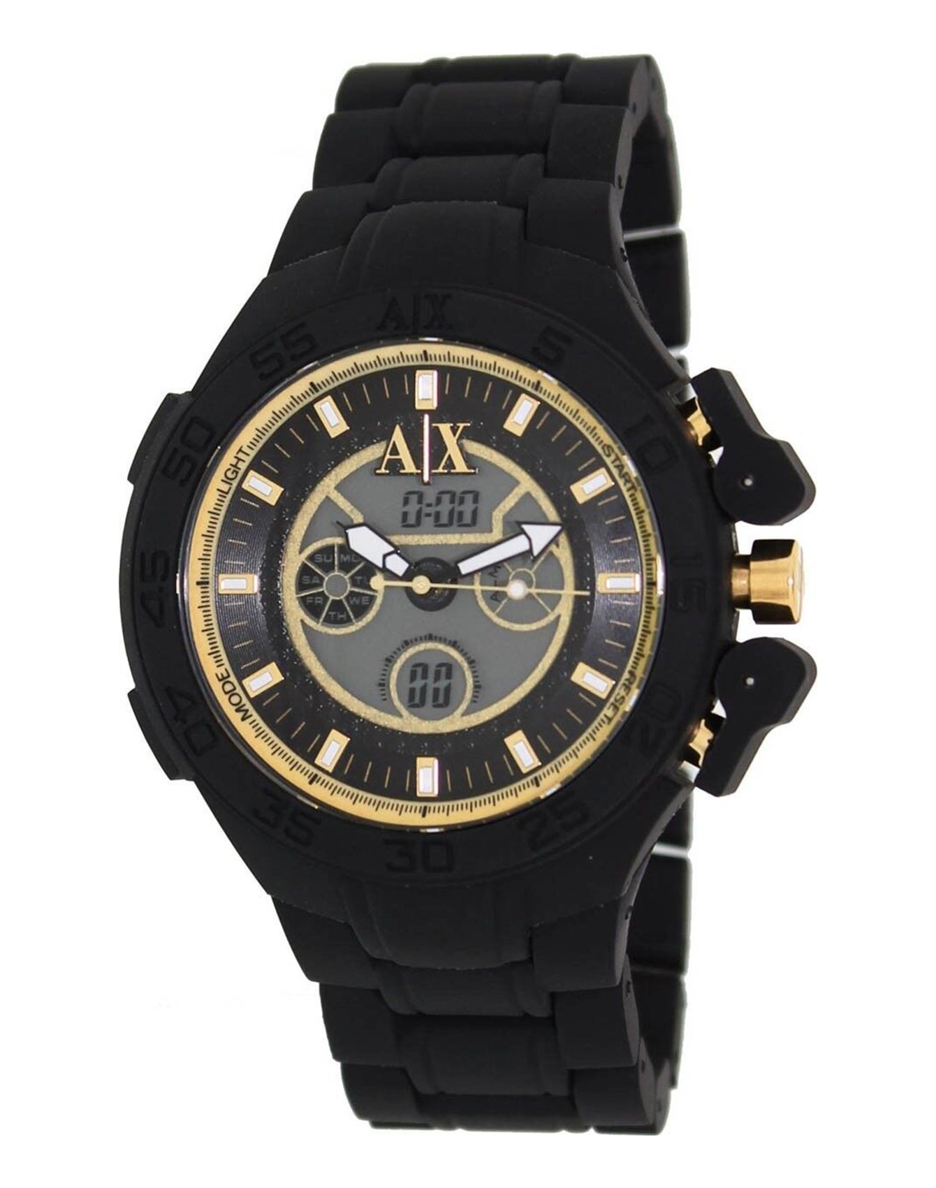 -ARMANI EXCHANGE MEN'S CHRONOGRAPH BLACK/GOLD SPORT WATCH AX1194