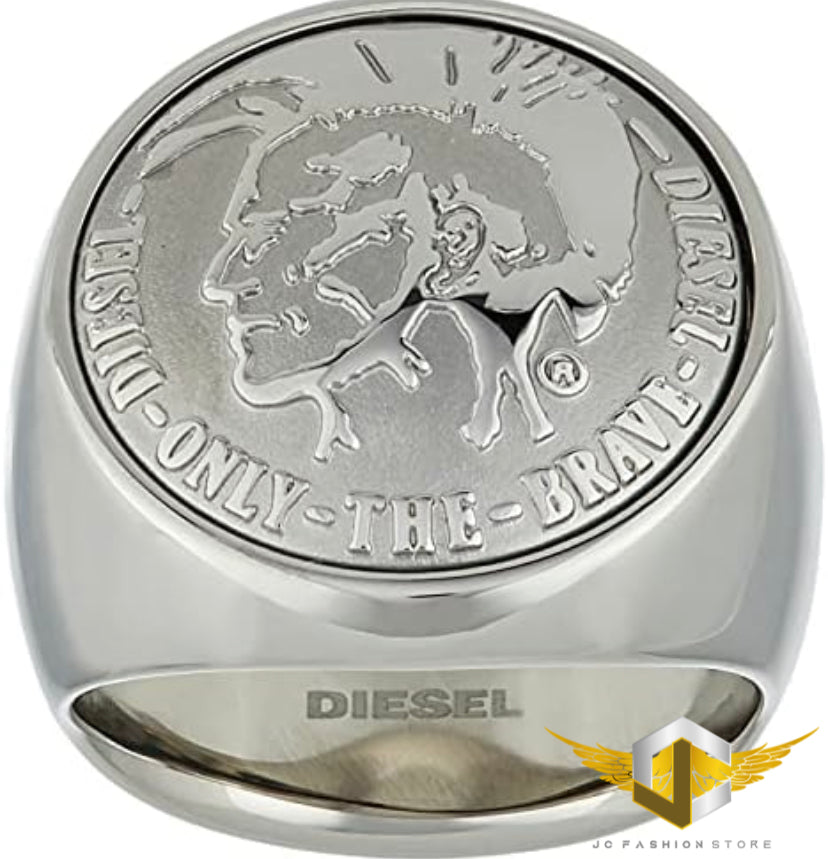 Diesel Men Silver Ring Dx0693040