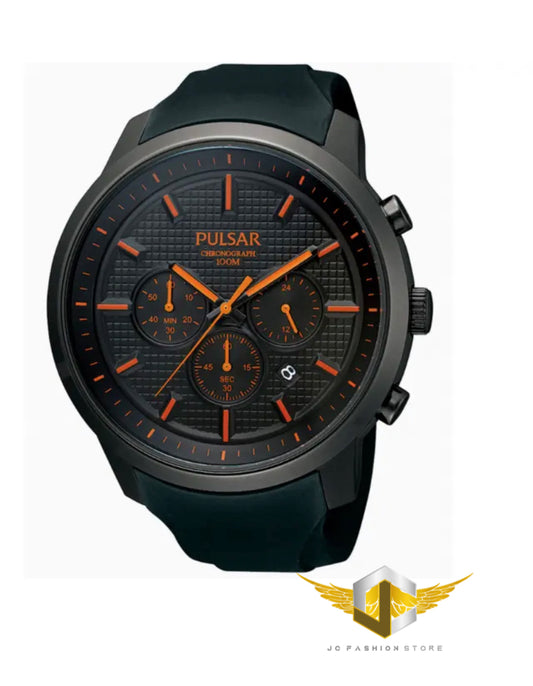 Pulsar Men's Black Dial Chronograph Watch PT3207