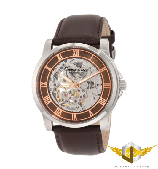 KENNETH COLE MEN'S AUTOMATIC SKELETON LUXURY BROWN WATCH KC1745