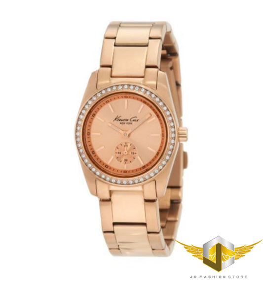 KENNETH COLE LADIE'S ROSE GOLD CRYSTALS SECOND DIAL WATCH KC4791