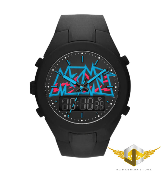 MARC BY JACOBS MEN'S BLACK RUBBER MBM LOGO WATCH MBM5532