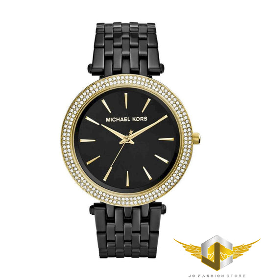 MICHAEL KORS LADIE'S CRYSTALS COLLECTION BLACK WATCH MK3322