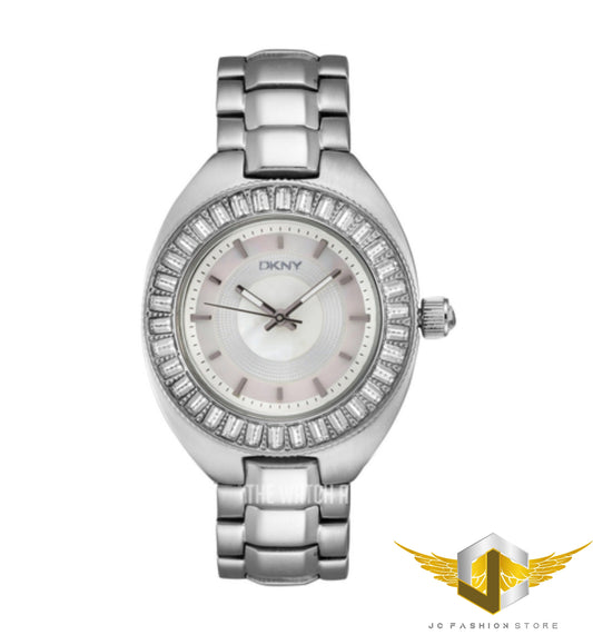 DKNY LADIE'S TIME PIECE COLECCTION CRYSTALS SILVER WATCH NY4333