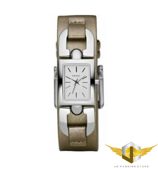 DKNY LADIES LUXURY DRESS WATCH TAUPE LEATHER BAND NY9127