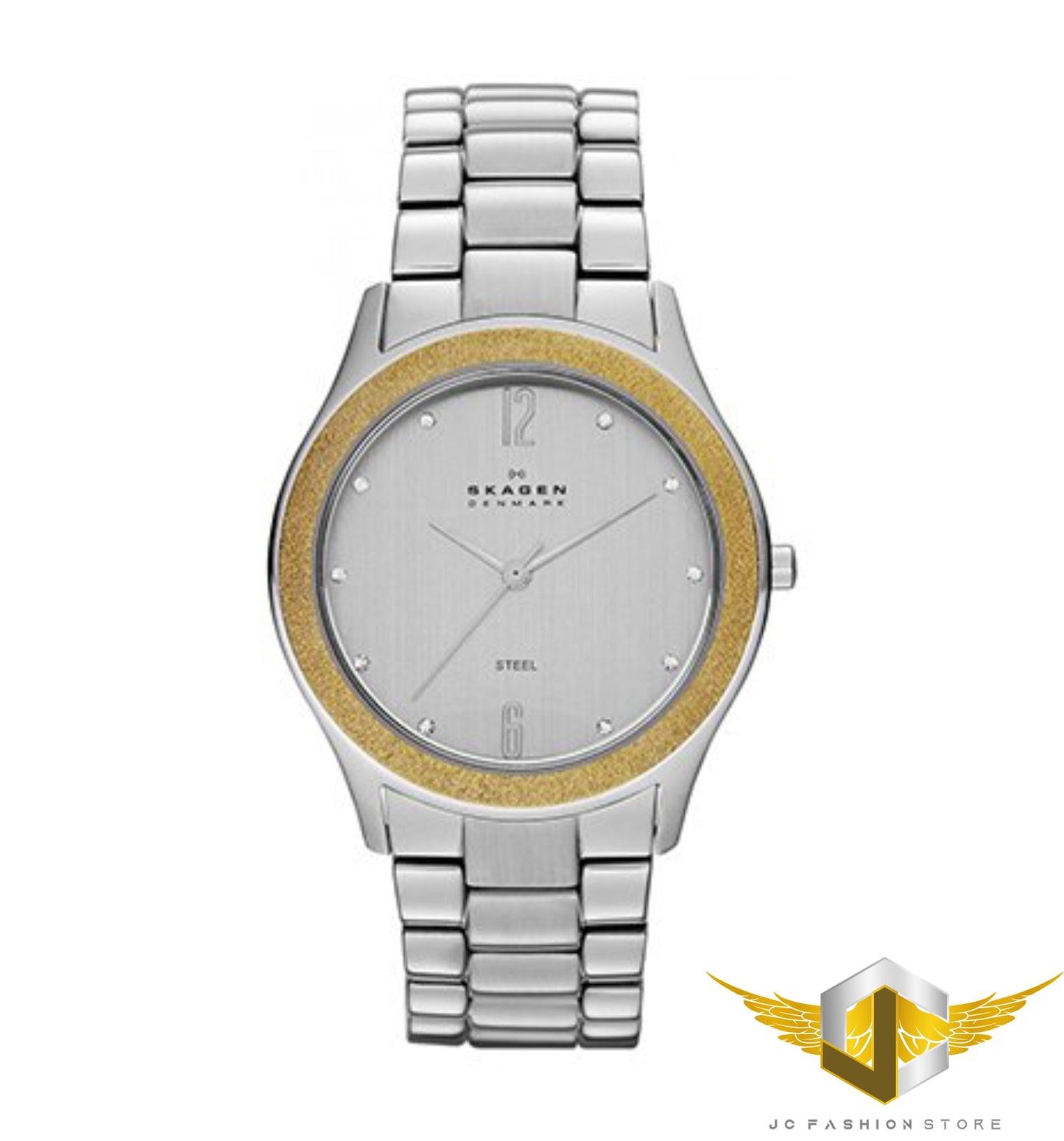 SKAGEN LADIE'S ULTRA SLIM 2 TONES CRYSTALS WATCH SKW2093