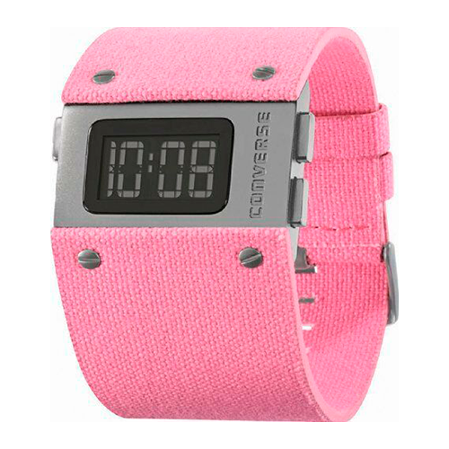 CONVERSE GIRLS PINK STRAP ACE BLACK LCD WATCH VR012690