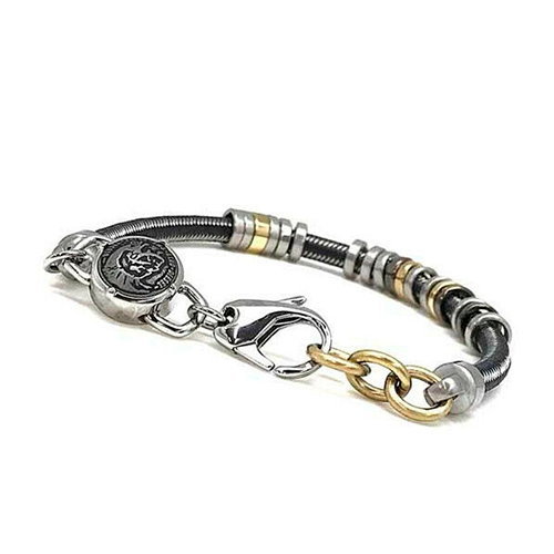 DIESEL BRAVE MEN LOGO BRACELET DX1185