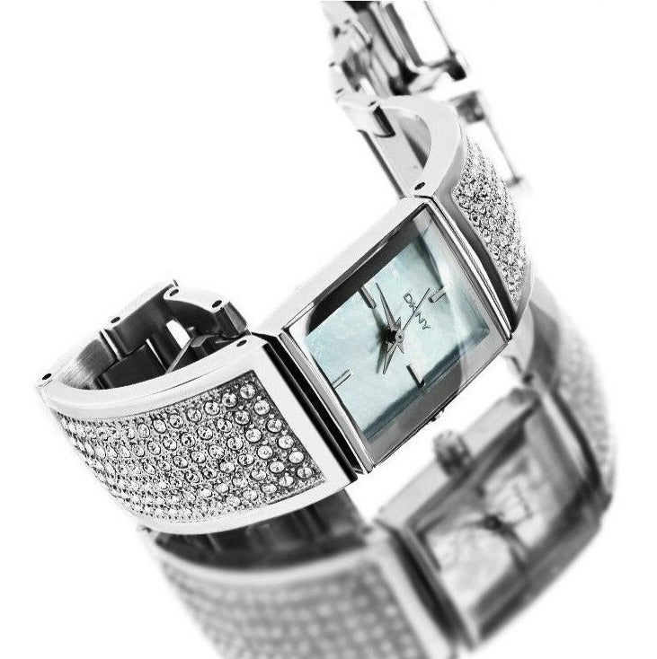 DKNY SILVER CRYSTALS LADIES SILVER HOT DESIGNED WATCH NY4733