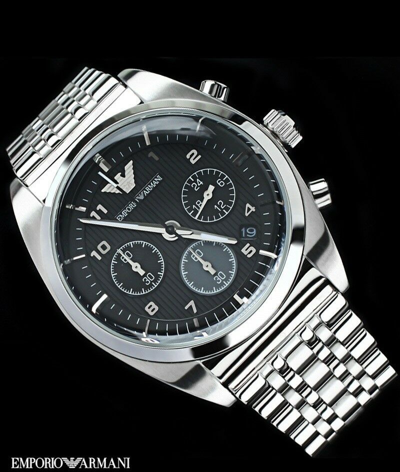 EMPORIO ARMANI MEN'S LUXURY DRESS STYLE CHRONOGRAPH WATCH AR0373