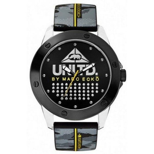 MARC ECKO MEN'S RUBBER BAND BLACK AND GREY X-RAY WATCH E09520G6