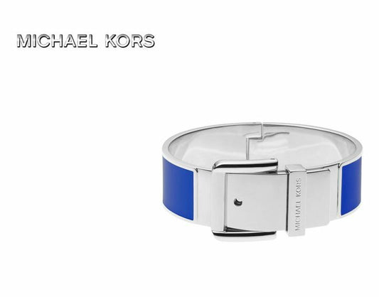 Michael Kors Epoxy Buckle Bangle Blue/Silver MKJ2875