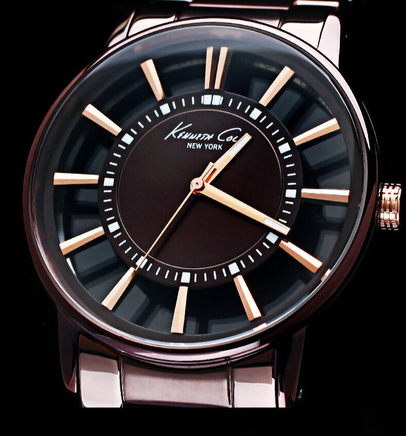 KENNETH COLE MEN'S WHEEL BROWN CLASSIC DRESS WATCH KC9047