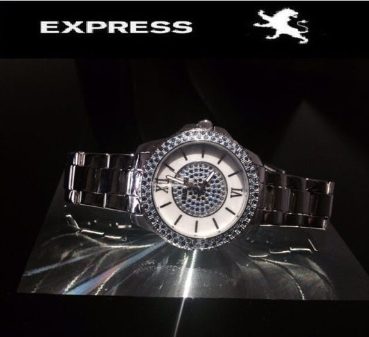 EXPRESS WOMEN'S BLUE CRYSTALS LUXURY EXPRESS WATCH 38006128