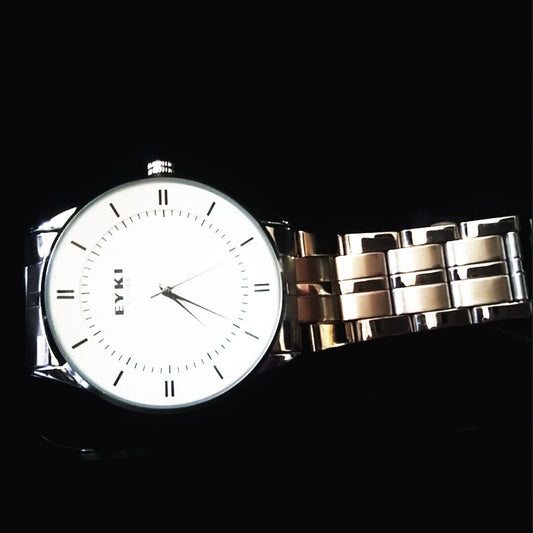 EYKI OVERFLY LUXURY MEN'S SLIM STYLE WHITE DIAL WATCH W8459AGW
