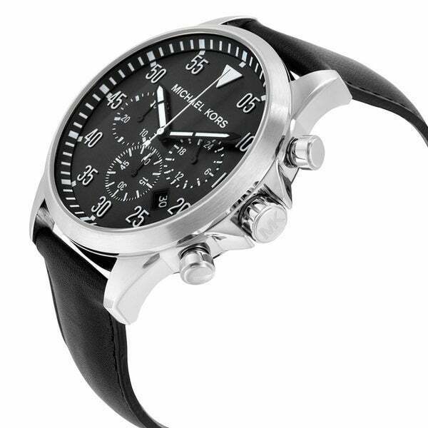 MICHAEL KORS MEN'S LEATHER WATCH MK8442