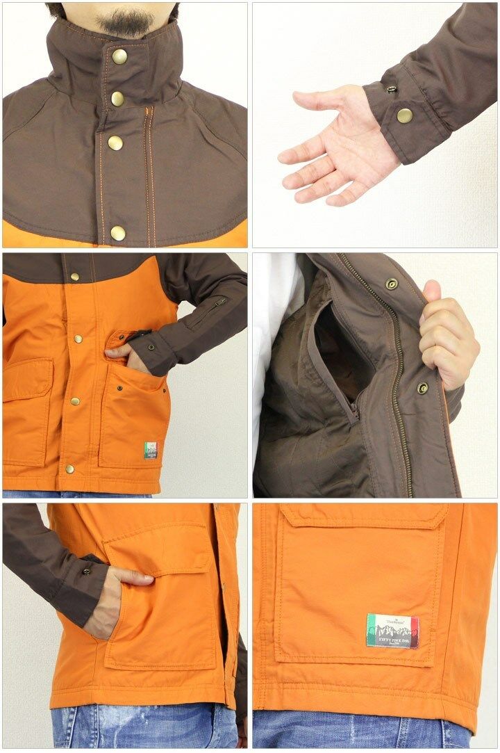 DIESEL55 MEN'S JUTREMP BROWN WITH ORANGE TOP JACKET Sz. L