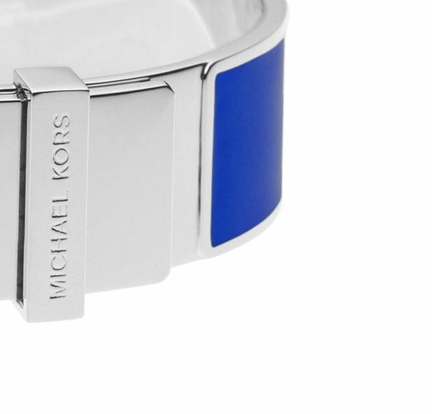 Michael Kors Epoxy Buckle Bangle Blue/Silver MKJ2875