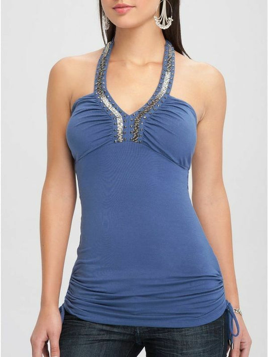 GUESS LADIES SEXY ANNISE HALTER/TOP/SHIRT Sz.M