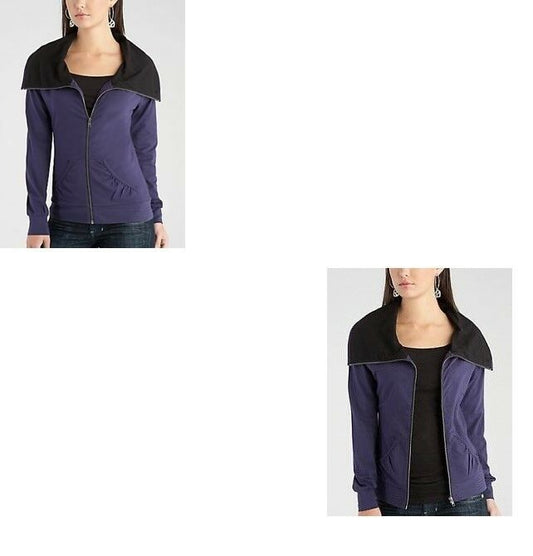 GUESS LADIE'S RUTH PURPLE JERSEY JACKET / SWEATER  Sz. XS