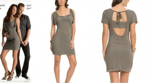 GUESS Bellica Tunic Top Grey Dress sz L