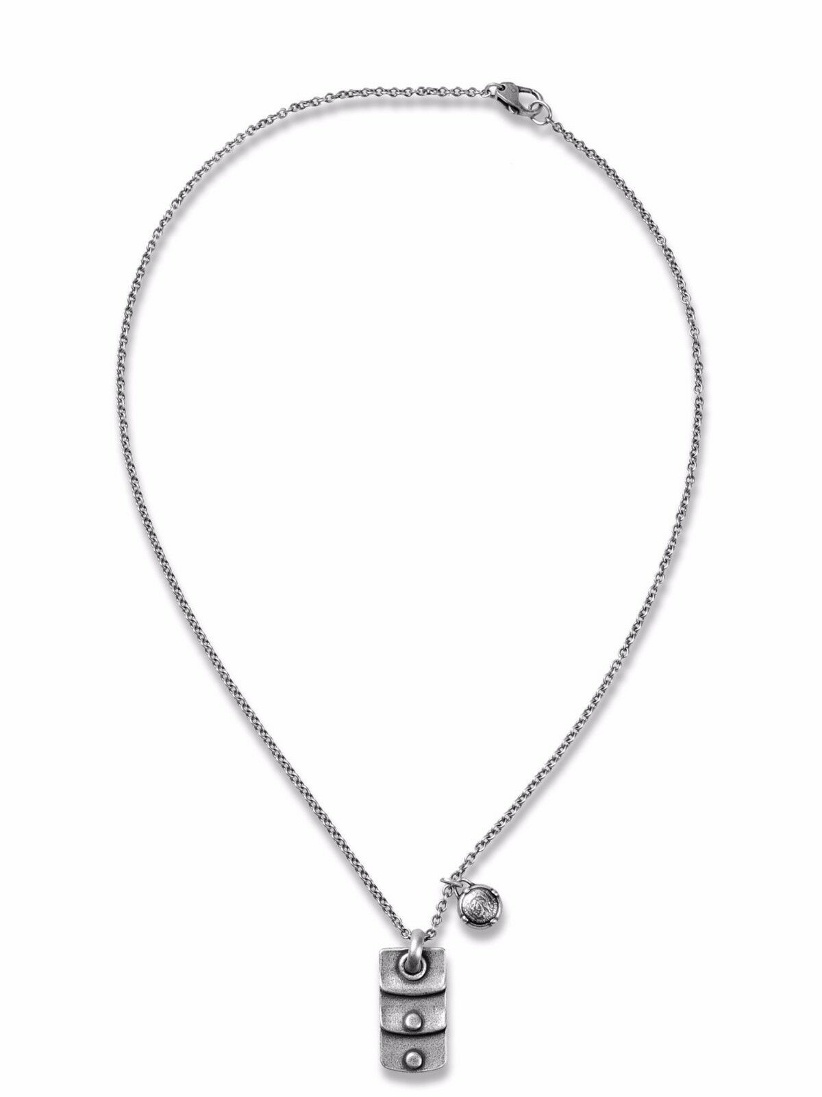 DIESEL MEN'S BRAVE MEN LOGO TAG COLLECTION NECKLACE DX0758