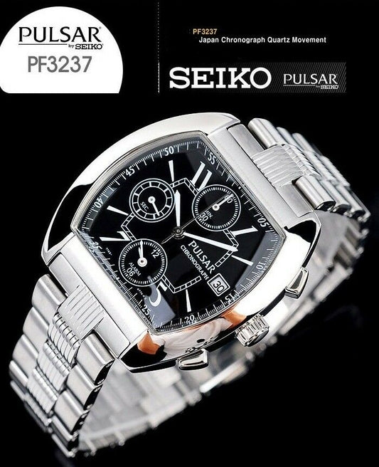 SEIKO PULSAR PERFORMANCE MEN'S TIME CHRONOGRPAH WATCH PF3237