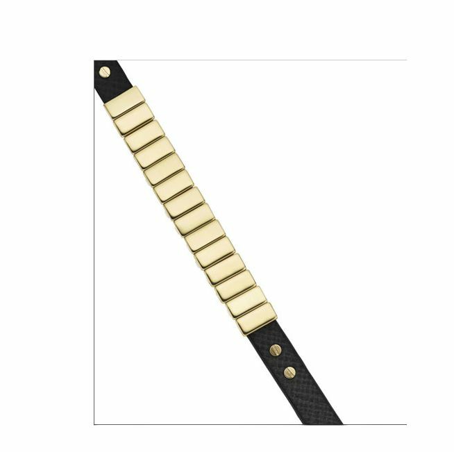 Michael Kors Black Belt Bracelet with Gold Accents MKJ2620