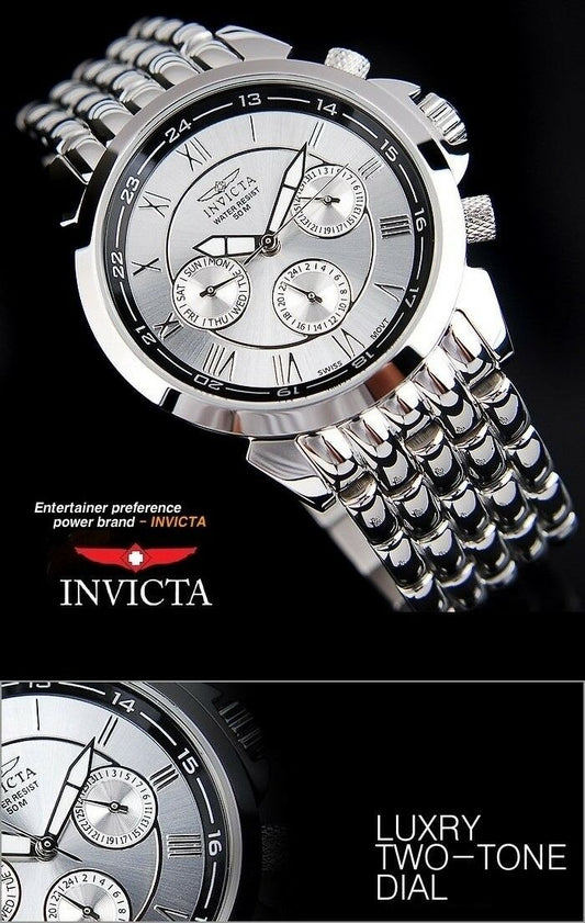 INVICTA MEN'S PRO DRIVER CHRONOGRAPH 2 TONE DIAL LUXURY WATCH 2875