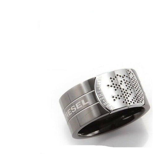 DIESEL POLISHED STAINLESS STEEL RING DX0291