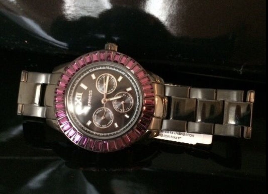 EXPRESS WOMEN'S PURPLE CRYSTALS LUXURY EXPRESS WATCH 38006160
