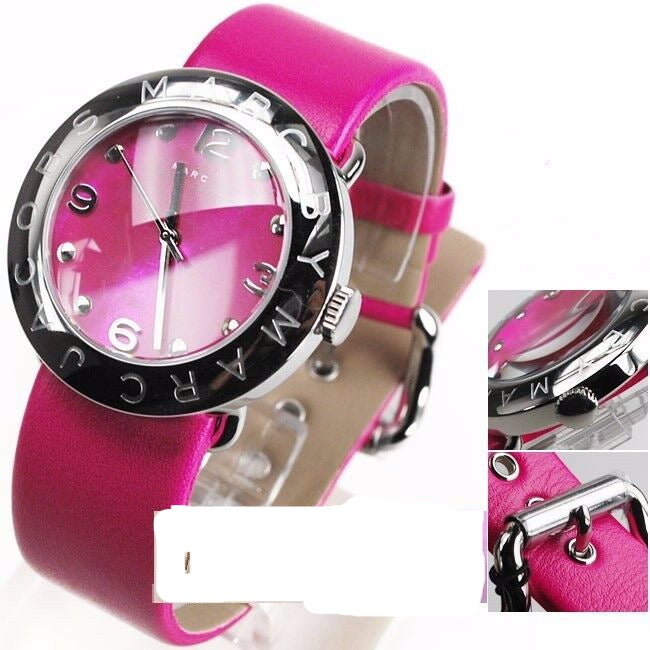 MARC BY JACOBS WOMEN'S PINK LEATHER COLLECTION WATCH MBM1286