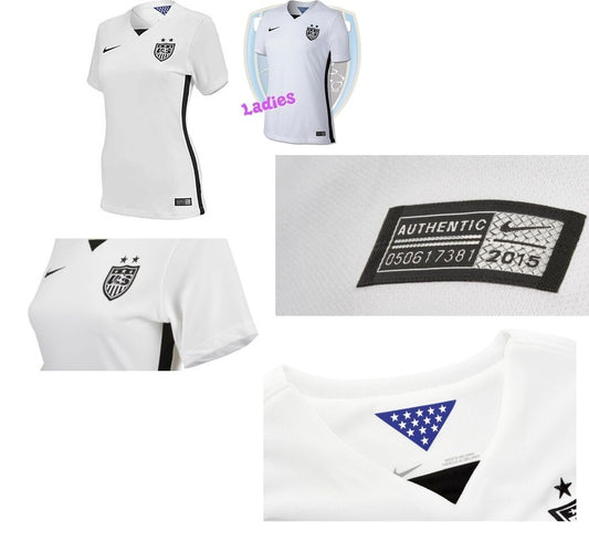 NIKE USA HOME JERSEY 2015 BLACK AND WHITE WOMEN'S COLLECTION SIZE XL