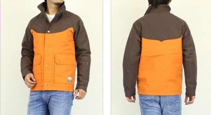 DIESEL55 MEN'S JUTREMP BROWN WITH ORANGE TOP JACKET Sz. L