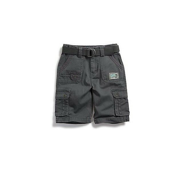 GUESS KIDS BELTED WITH SADDLE STICHING DARK GREY SHORTS Sz. 12