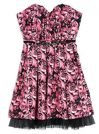 GUESS JONSIE FLORAL PINK TULLE DRESS Sz. 5