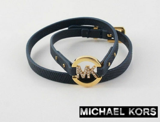 MICHAEL KORS WOMEN'S DOUBLE WRAP NAVY BLUE BRACELET MKJ3850