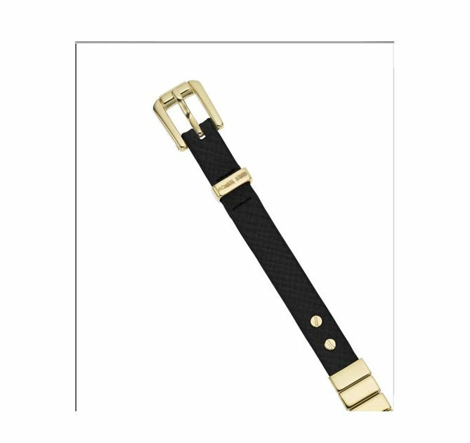 Michael Kors Black Belt Bracelet with Gold Accents MKJ2620